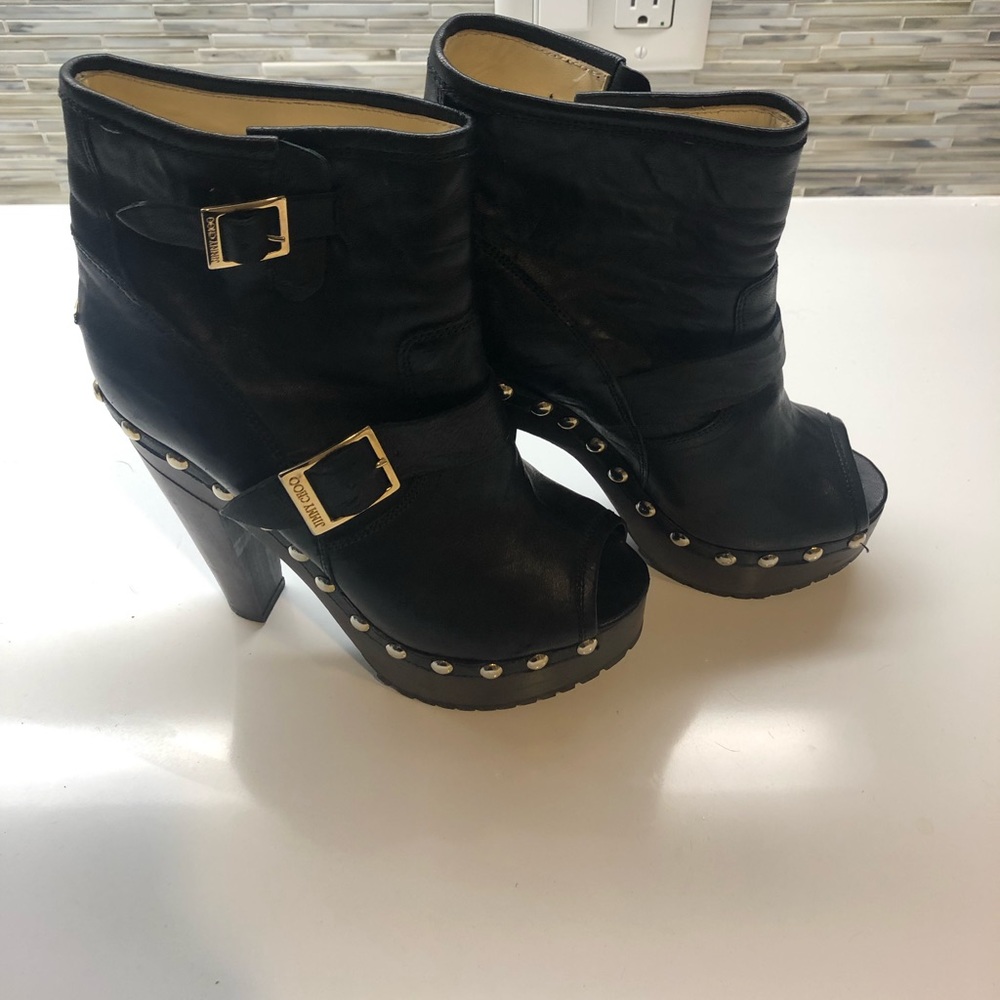 Jimmy Choo studded platform biker boot